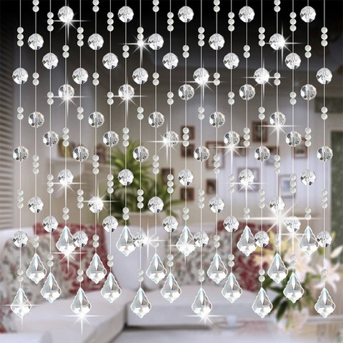 Luxury Crystal Curtain Flash Line Shiny Tassel String Door Curtain Window  Room Divider Home Decoration Cortinas Supplies #W2G - Price history &  Review, AliExpress Seller - Shop4839180 Store